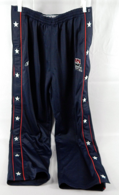 2000s Team USA Basketball Game Issued Blue Warm Up Pants LT 955