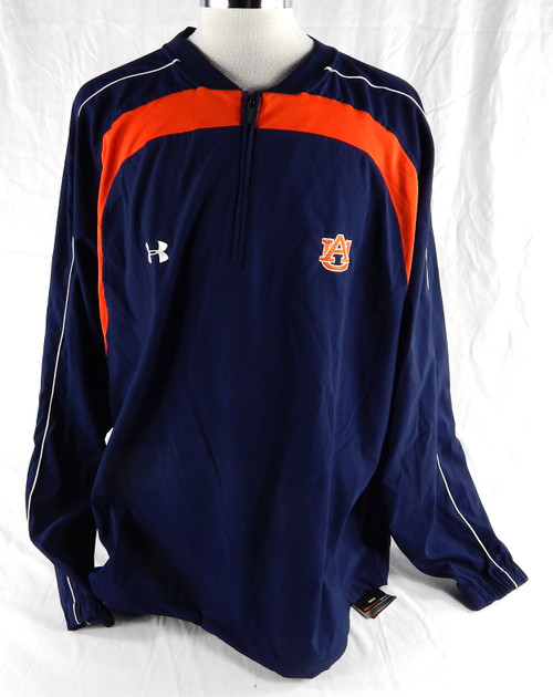 Auburn Tigers Team Issued Navy Quarter Zip Jacket XXL 146