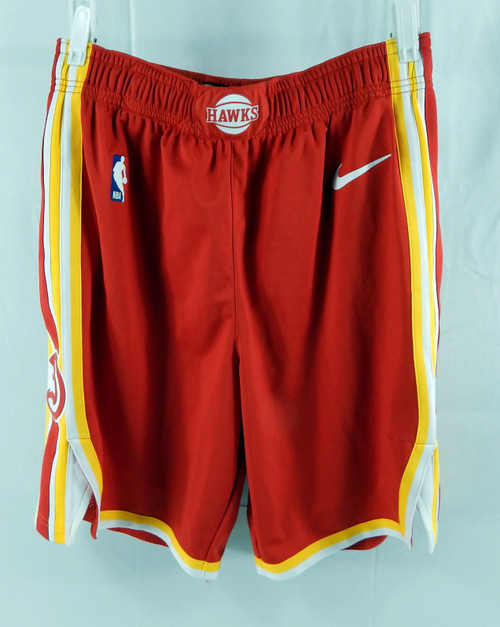 2024-25 Atlanta Hawks Keaton Wallace #2 Game Used Red Shorts Pacman L 38 388
