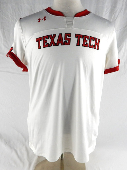 2020 Texas Tech Red Raiders Blank Game Issued White Jersey Womens Soccer XL 45