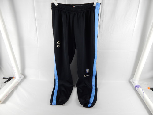 2024-25 Atlanta Hawks Kobe Bufkin #4 Game Used Black Warm Up Pants City Ed L 497