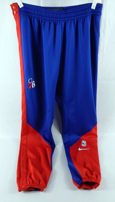 2024-25 Philadelphia 76ers Lonnie Walker Jr #16 Game Used Blue Warm Up Pants L 6