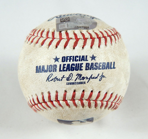 2023 Cardinals Nationals Game Used Baseball Trevor Williams Paul DeJong Foul 2