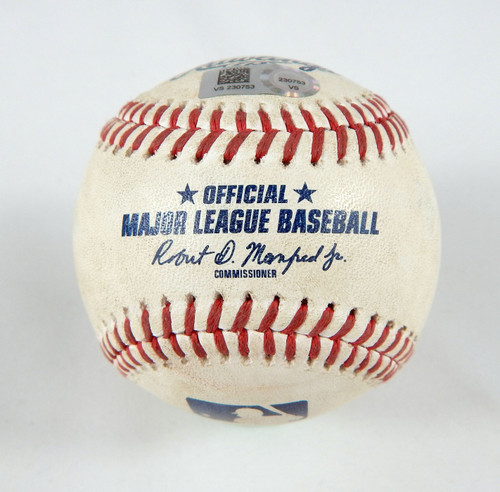 2023 Cardinal Nationals Game Used Baseball Jordan Montgmery Joey Meneses flyout