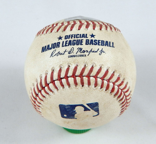 2023 Texas Rangers Nationals Game Used Baseball Dane Dunning Lane Thomas Foul 4