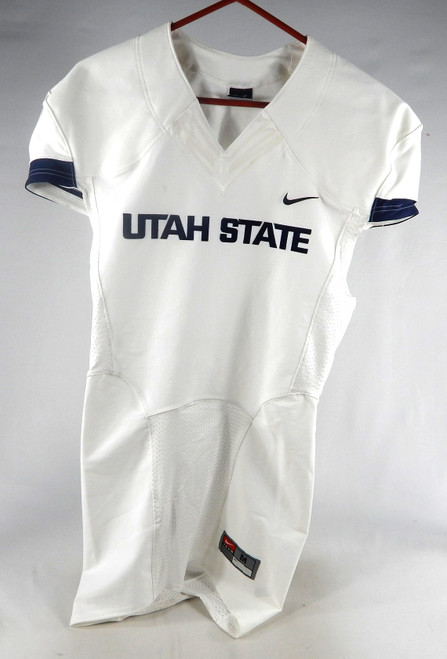 2013-15 Utah State Aggies Blank Game Issued White Jersey M 096