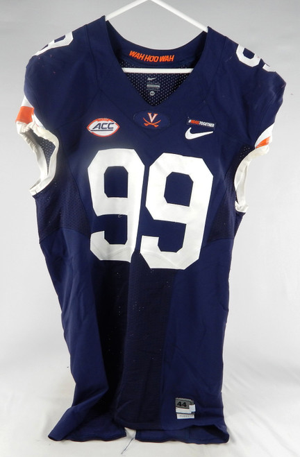 2017 Virginia Cavaliers #99 Game Used Navy Jersey Throwback NP Rem Hoos P 44 500