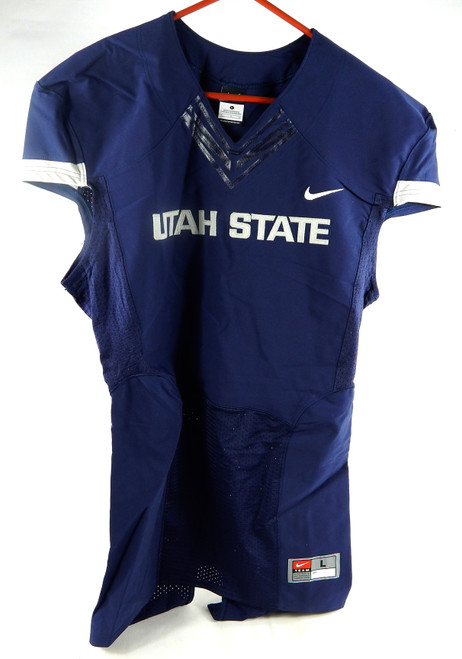 2013-15 Utah State Aggies Blank Game Issued Navy Jersey L 042