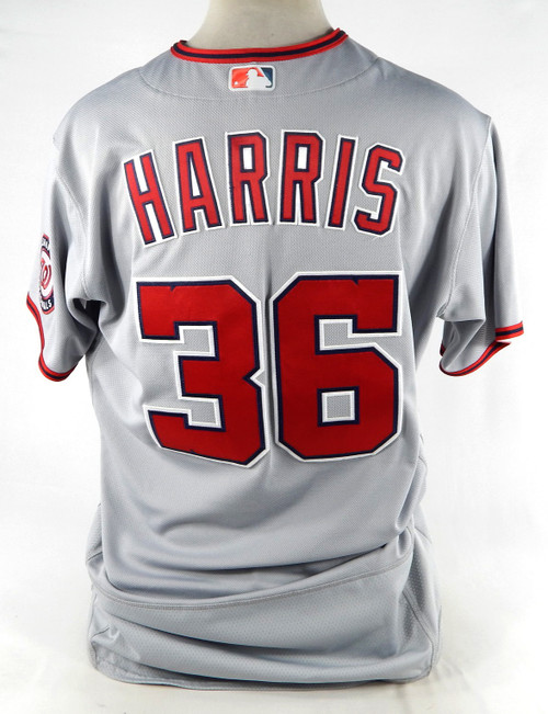 2021 Washington Nationals Will Harris #36 Game Issued Pos Used Grey Jersey 48 9