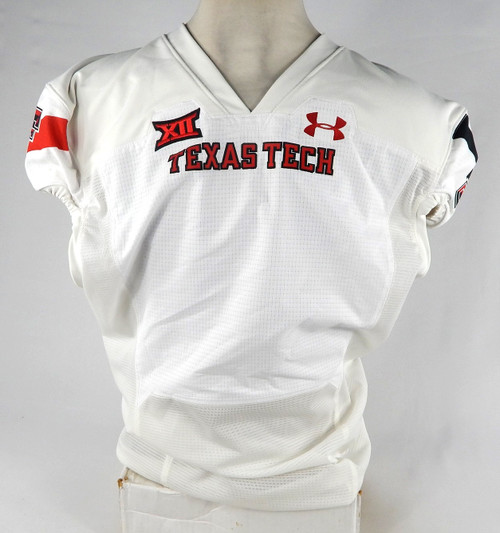2020 Texas Tech Red Raiders Blank Game Issued White Jersey 50 472