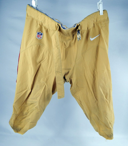 2010s San Francisco 49ers #62 Game Used Gold Pants 42 931