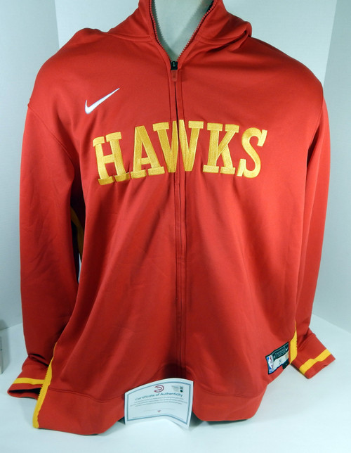 2022-23 Atlanta Hawks Bruno Fernando #24 Game Used Red Warm Up Game Jacket 2XL 8