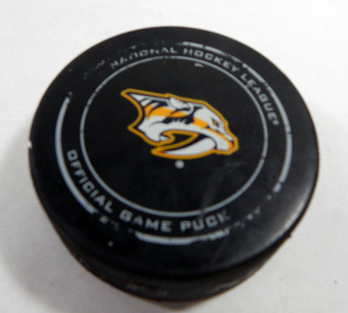 2017 Nashville Predators Vs. Chicago Blackhawks Game Used Black Puck DP61238