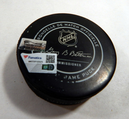 2018 Nashville Predators Vs. Vegas Golden Knights Game Used Black Puck DP61280