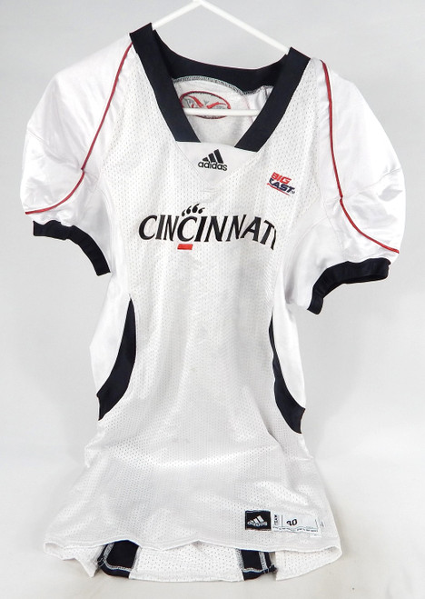 2010 Cincinnati Bearcats Blank Game Issued White Jersey 40 286