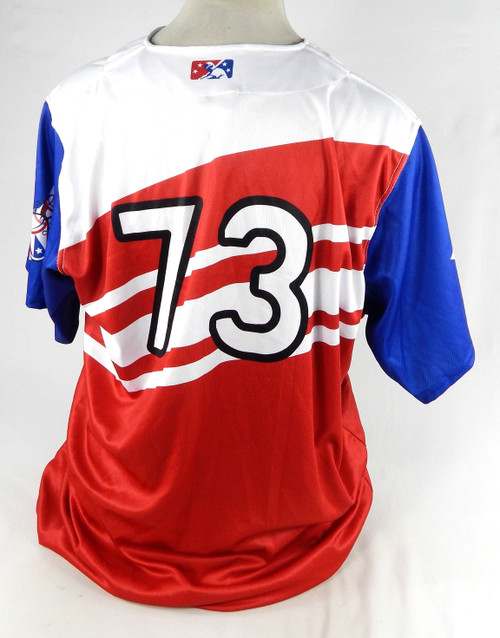2022-23 Syracuse Mets #73 Game Issued Pos Used Red Jersey Copa Diversion 52 698