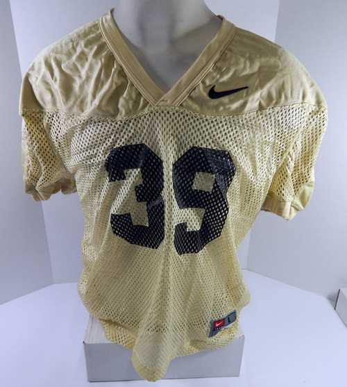 North Carolina Tar Heels UNC #39 Game Used Gold Practice Football Jersey 708