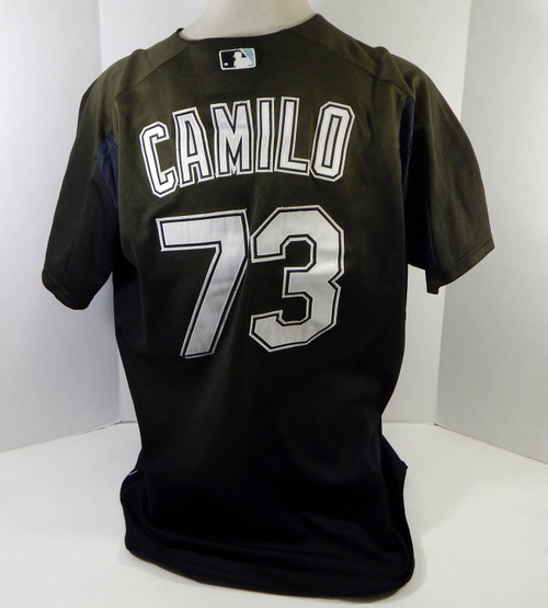 2003-06 Florida Marlins Juan Camillo #73 Game Used Black Jersey BP ST XL 126