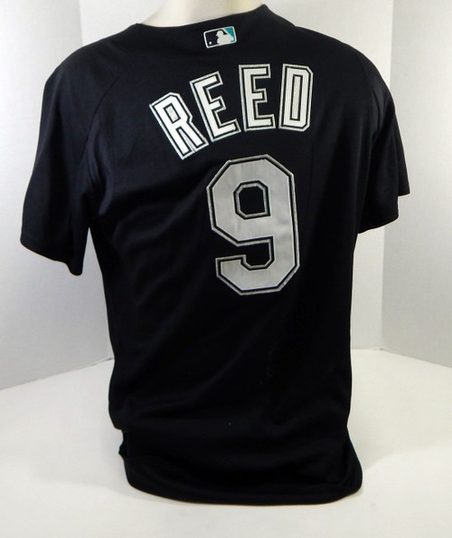 2003-06 Florida Marlins Eric Reed #9 Game Used Black Jersey BP ST L 097