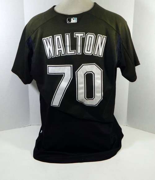 2003-06 Florida Marlins Jamar Walton #70 Game Used Black Jersey BP ST XL 105