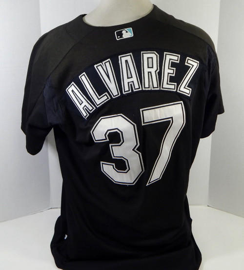 2003-06 Florida Marlins Alvarez #37 Game Used Black Jersey BP ST XL 135