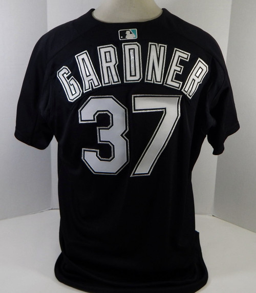 2003-06 Florida Marlins Gardner #37 Game Used Black Jersey BP ST XL 130