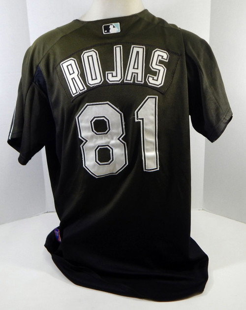 2003-06 Florida Marlins Rojas #81 Game Used Black Jersey BP ST XL 083