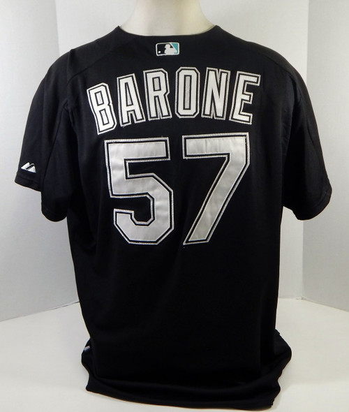 2003-06 Florida Marlins Daniel Barone #57 Game Used Black Jersey BP ST XL 093