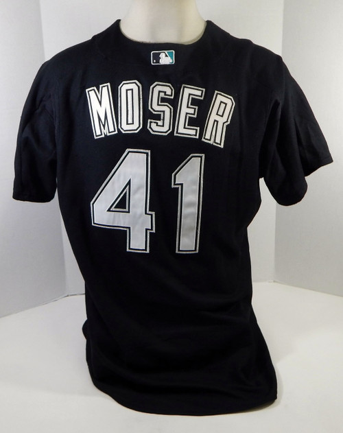 2003-06 Florida Marlins Todd Moser #41 Game Used Black Jersey BP ST XL 098