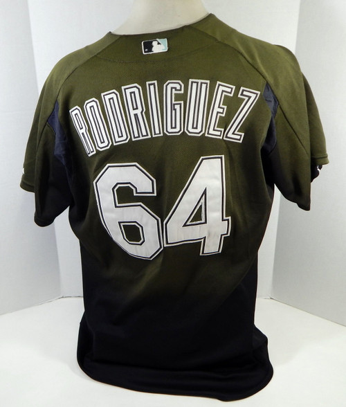 2003-06 Florida Marlins Rodriguez #64 Game Used Black Jersey BP ST XL 111
