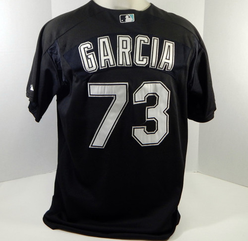 2003-06 Florida Marlins Jose Garcia #73 Game Used Black Jersey BP ST XL 091