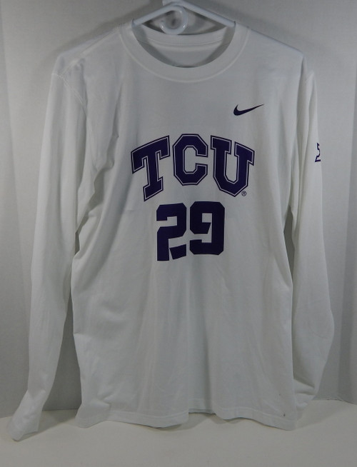 Texas Christian Uni TCU Horn Frogs #29 White Nike Volleyball Game Used Jersey 9