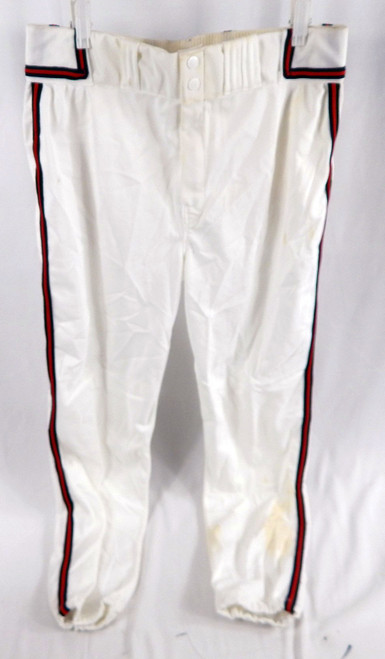 Atlanta Braves Game Used White Pants Size 34 382