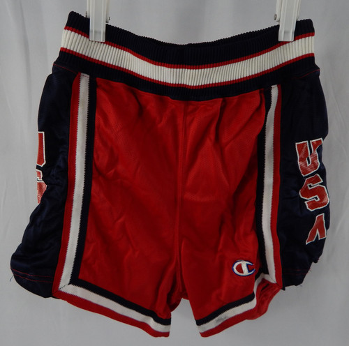 1990s Team USA Basketball Game Issued Red Shorts 30 030