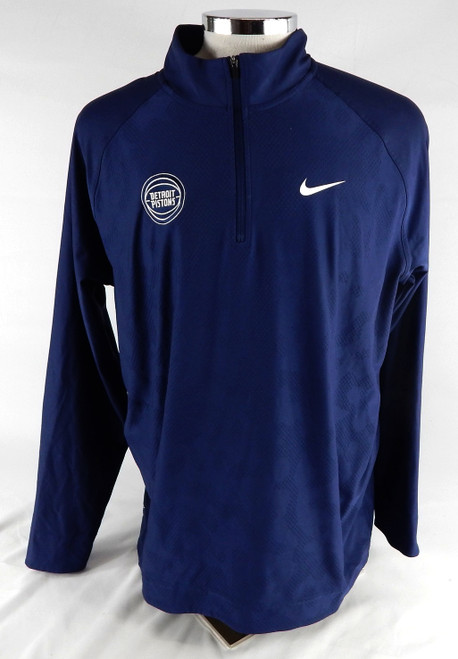 2023-24 Detroit Pistons Team Issued Blue Pullover Shirt XL 038