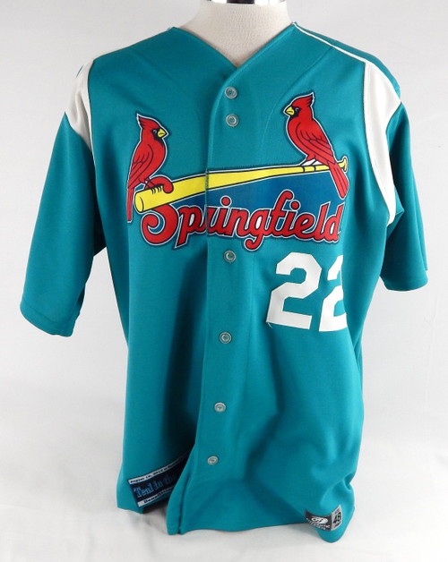 2012 Springfield Cardinals Tommy Pham #22 Game Used Signed Teal Jersey GYNCA 3