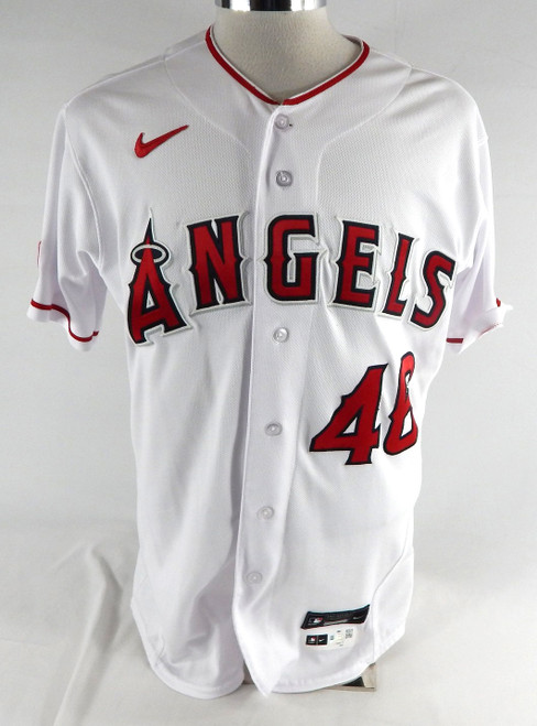 Los Angeles Angels Jimmy Herget #46 Game Used White Jersey 44 488