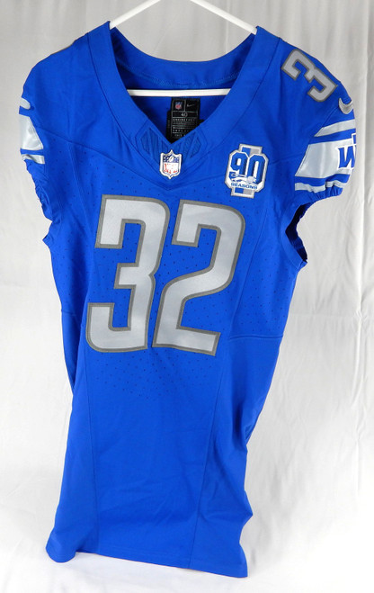 2023 Detroit Lions D'Andre Swift #32 Game Issued Blue Jersey 90 Patch 40 355