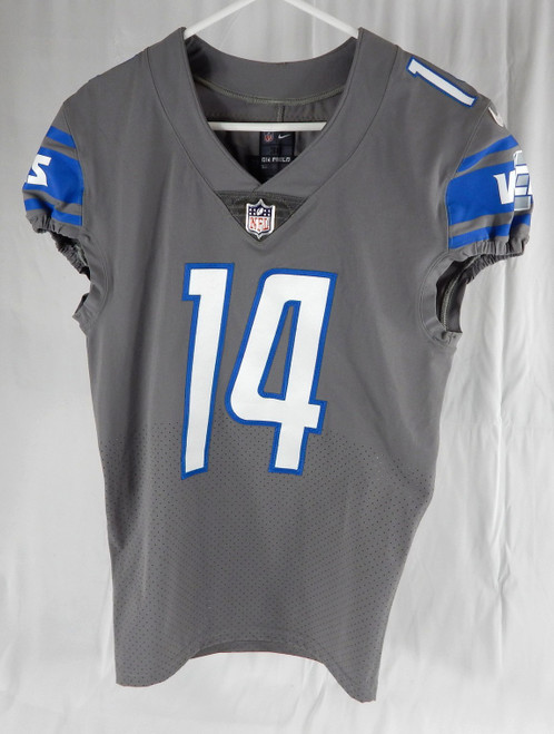 2020 Detroit Lions Kerrith Whyte #14 Game Issued Grey Jersey Color Rush 38 367