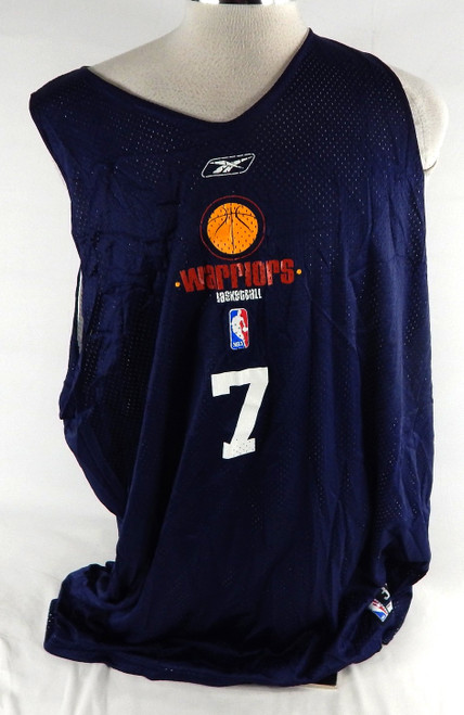 2002-06 Golden State Warriors #7 Game Used Navy Practice Jersey 3XL 217