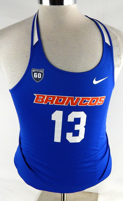 2018 Boise State Broncos #13 Game Used Blue Jersey 60 Patch Beach Volleyball M 5