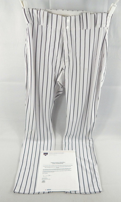 2017 New York Yankees David Robertson #30 Game Issued Pos Used White Pants 34 8