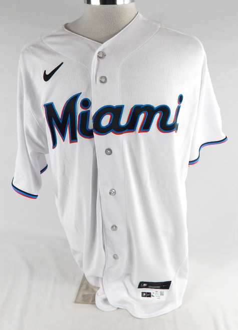 2023 Miami Marlins Eury Perez #39 Game Issued White Jersey 46 153