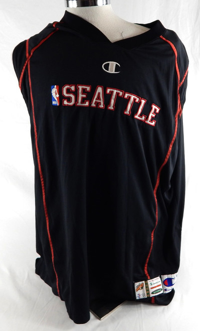 2000-01 Seattle Supersonics Patrick Ewing #33 Game Used Black Tank Shirt 3XL 0