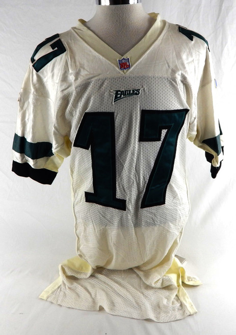 1990s Philadelphia Eagles #17 Game Issued White Jersey 46 744