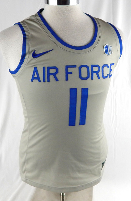2021-22 Air Force Falcons #11 Game Used Grey Jersey Basketball M 58