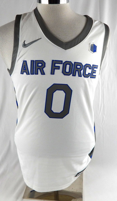 2022-23 Air Force Falcons #0 Game Used White Jersey Basketball M 63