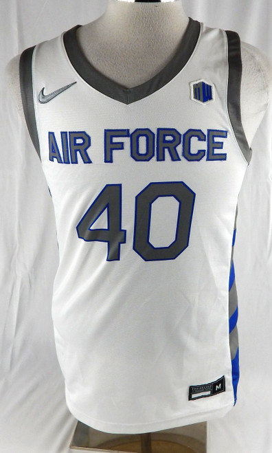2022-23 Air Force Falcons #40 Game Used White Jersey Basketball M 66
