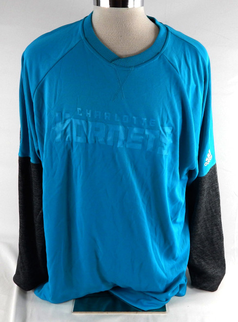 2016-17 Charlotte Hornets Miles Plumlee #18 Game Used Teal Shooting Shirt 2XL 2