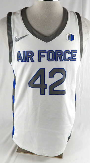 2022-23 Air Force Falcons #42 Game Used White Jersey Basketball L 55
